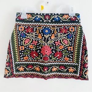 🔥SALE🔥 Bellisima Floral Embroidered Mini Skirt
